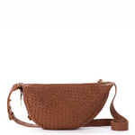 The Sak Tess Sling - Leather - Woven Cognac