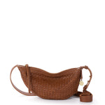 The Sak Tess Sling - Leather - Woven Cognac