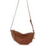 The Sak Tess Sling - Leather - Woven Cognac