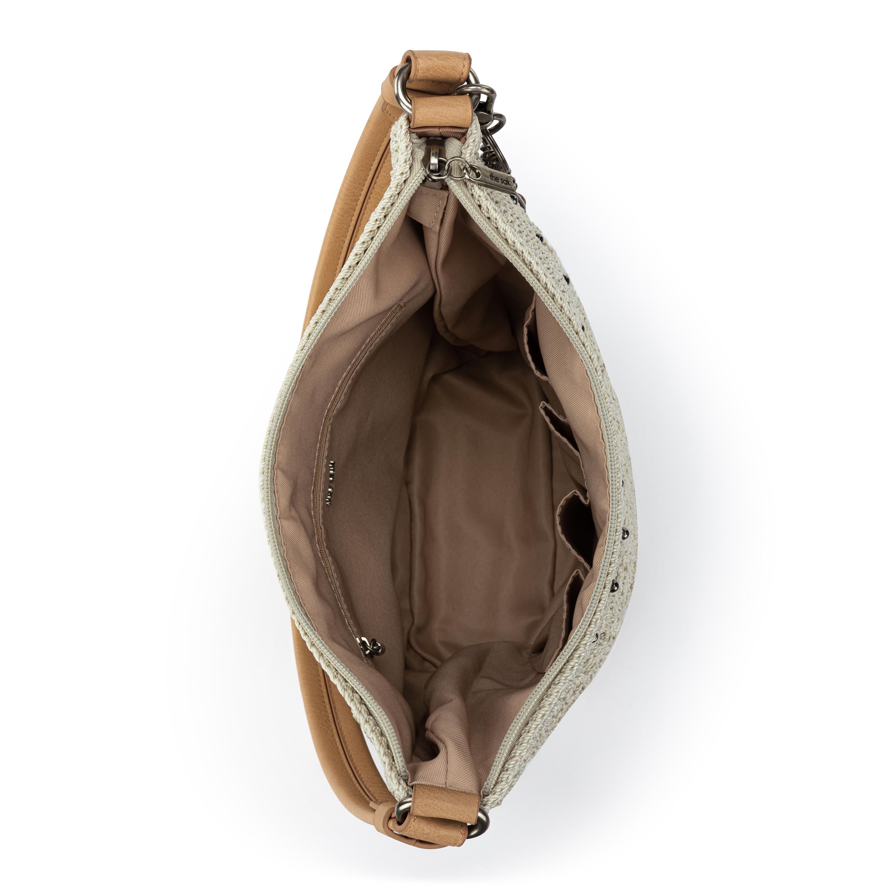 The Sak Sequoia Hobo - Hand Crochet - Natural Grey Medallion