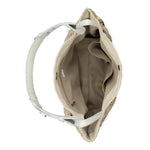 The Sak Los Feliz Med Tote - Hand Crochet - Natural Multi Flowers