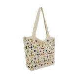 The Sak Sola Carryall Tote - Hand Crochet - Natural Multi Flowers