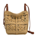 The Sak Los Feliz Crossbody - Hand Crochet - Natural Tonal Flower