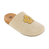 The Sak Bolinas Clog - Hand Crochet - Natural Buttercup Flower