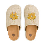 The Sak Bolinas Clog - Hand Crochet - Natural Buttercup Flower