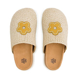 The Sak Bolinas Clog - Hand Crochet - Natural Buttercup Flower