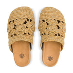 The Sak Bolinas Clog - Hand Crochet - Natural Tonal Flower