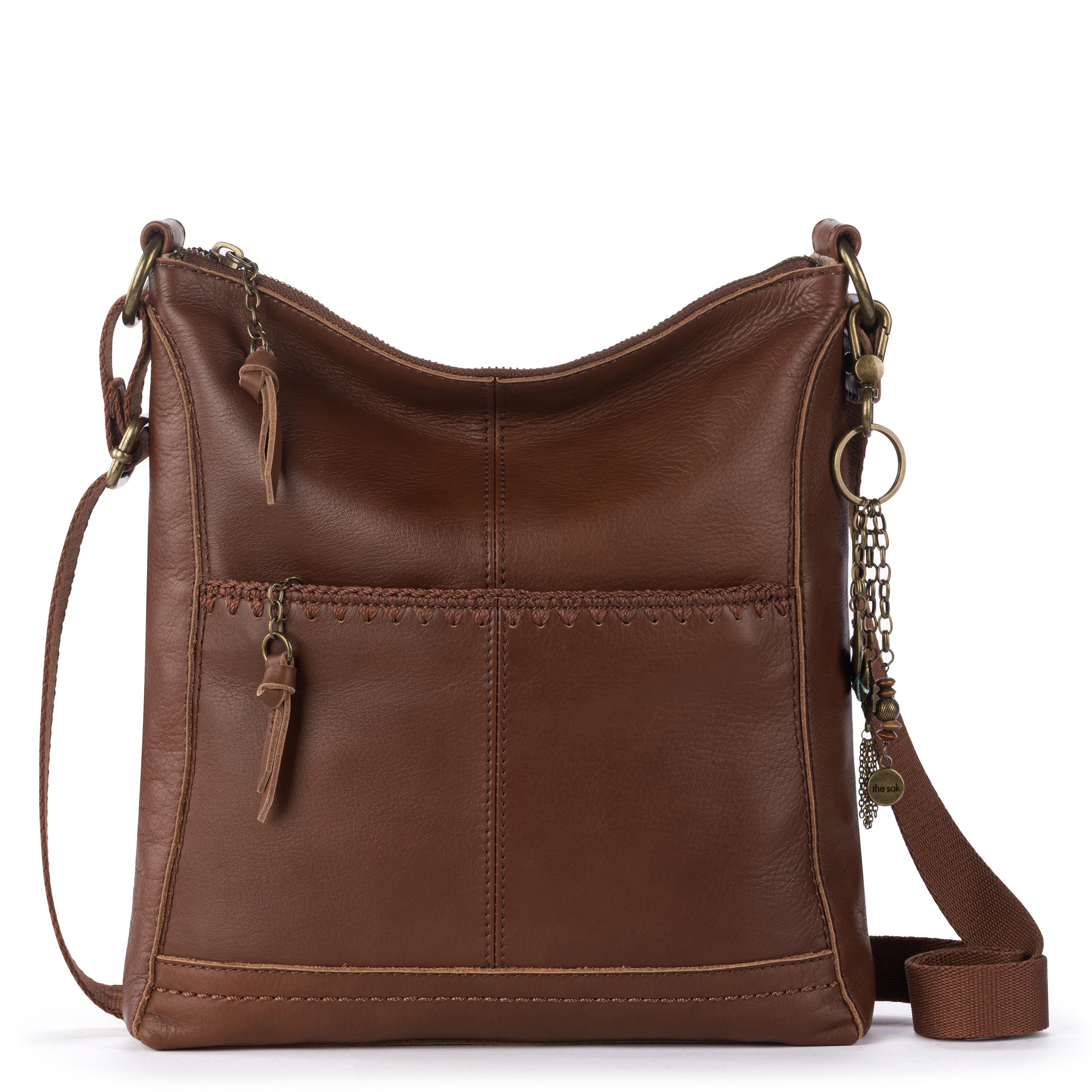 The Sak Lucia Leather Adjustable Crossbody - Leather - Whiskey Stitch