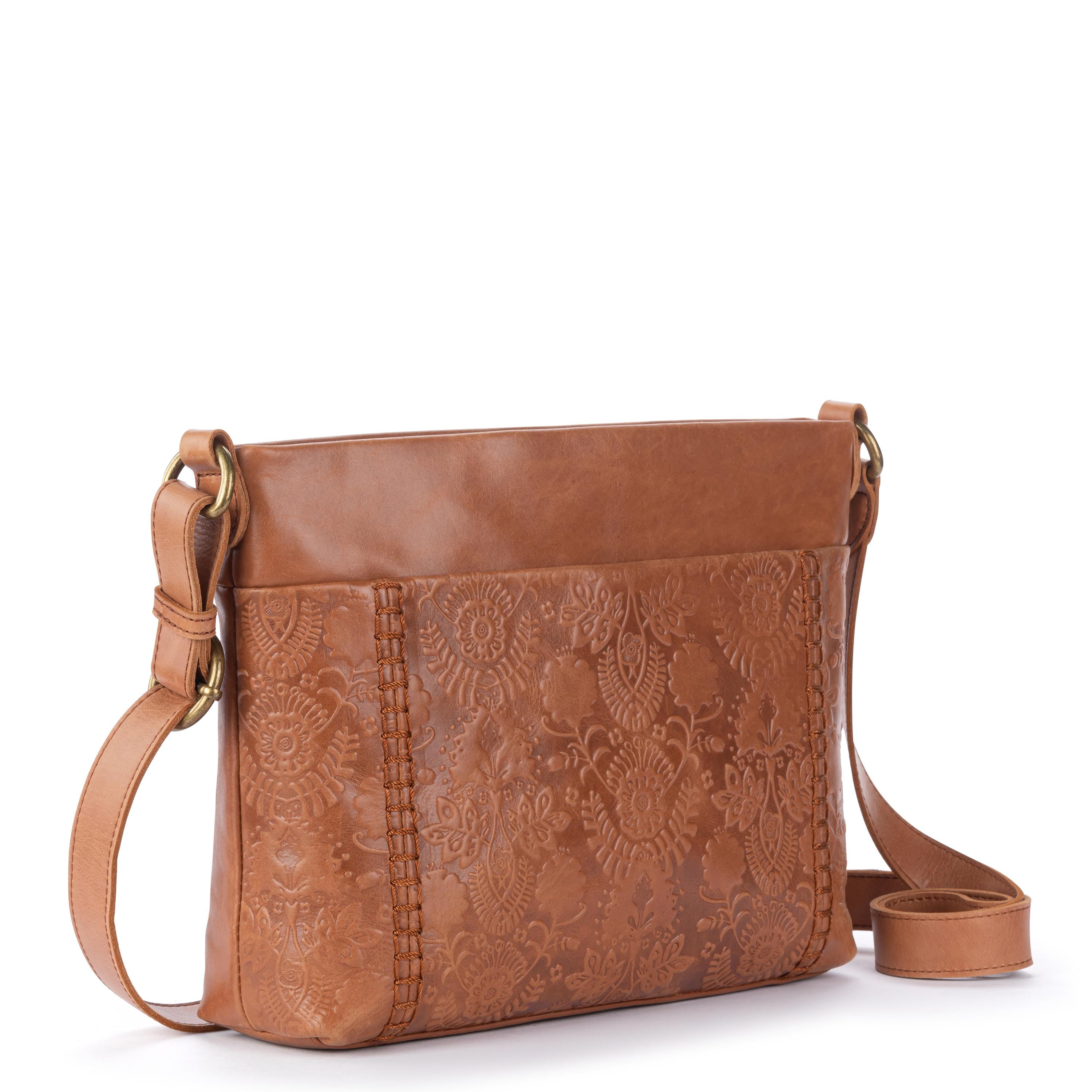 the sak tobacco floral embossed Encino Essential Wallet in Leather Due to the complexities of the bag shape The Sak Women's Sequoia Leather