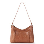 The Sak Melrose Shoulder Bag - Leather - Tobacco Floral Embossed