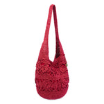 The Sak 120 Hobo - Hand Crochet - Scarlet Tonal Flower