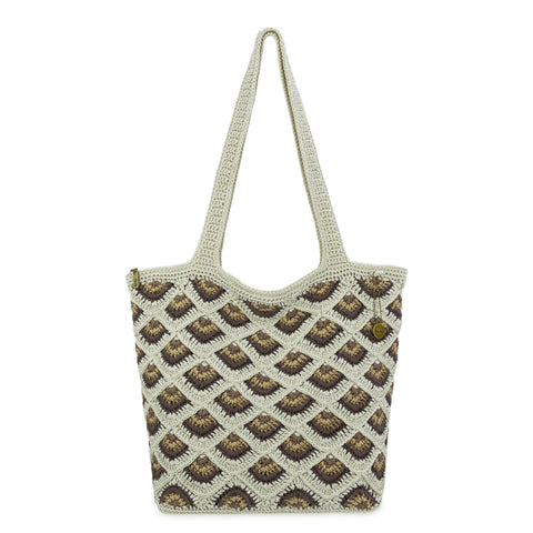 The Sak Sola Carryall Tote - Hand Crochet - Natural Mermaid