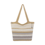 The Sak Sola Carryall Tote - Hand Crochet - Sand Stripe