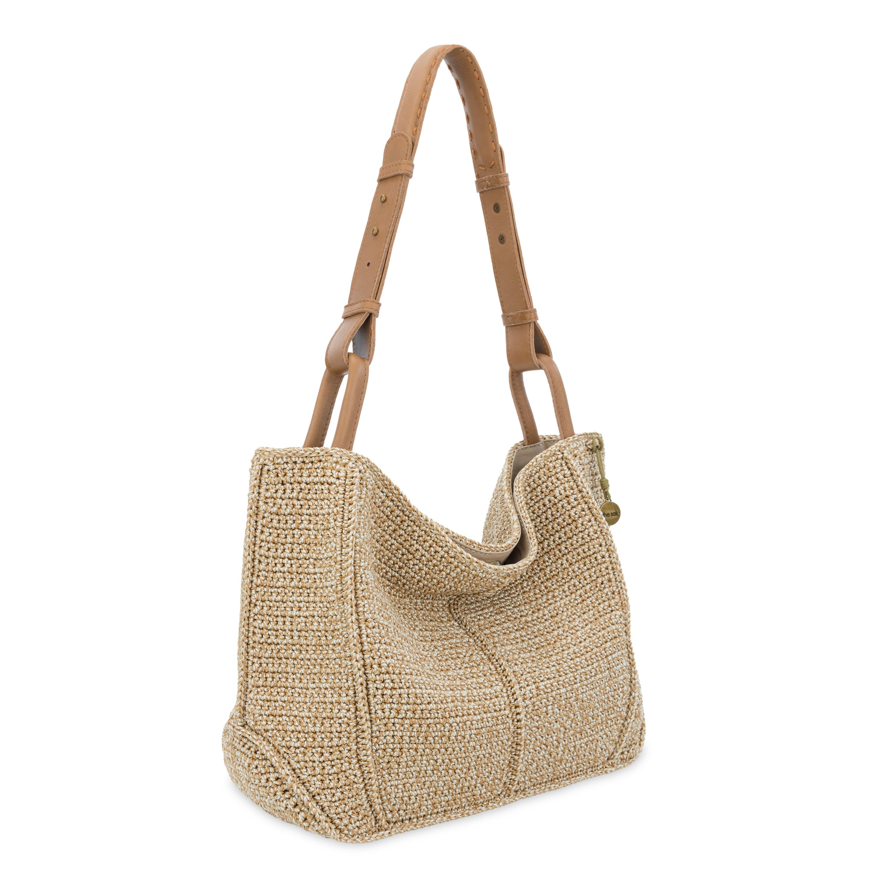 The Sak Los Feliz Medium Tote - Hand Crochet - Bamboo Static