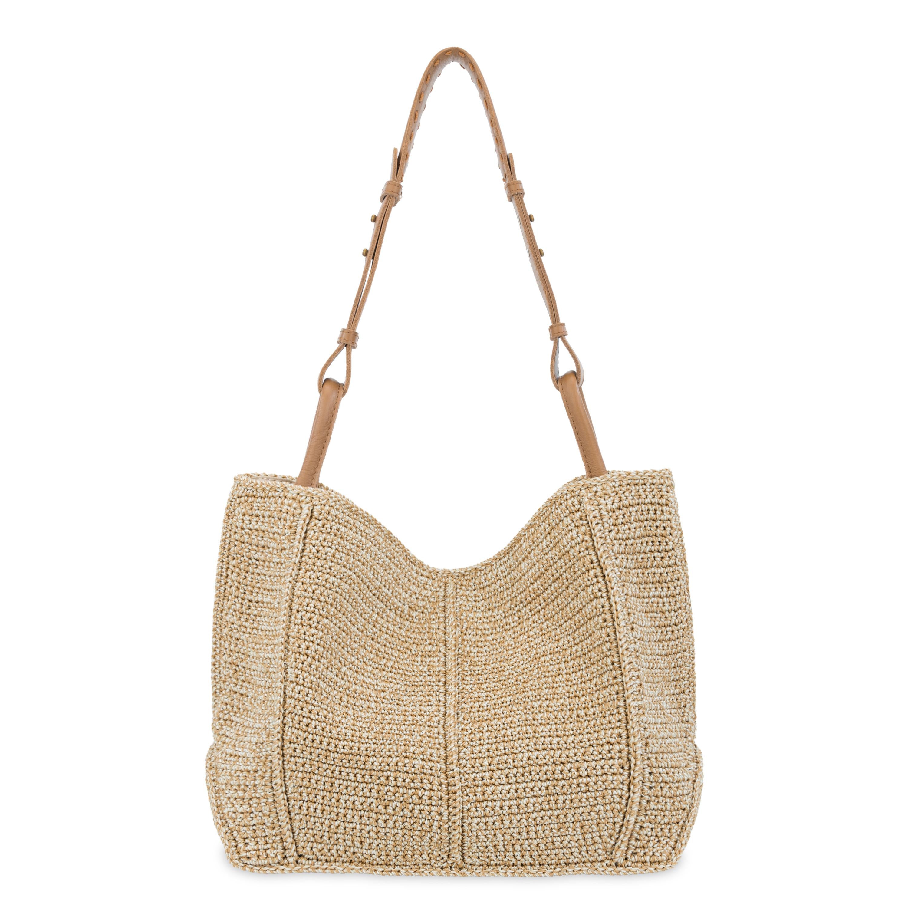 The Sak Los Feliz Medium Tote - Hand Crochet - Bamboo Static