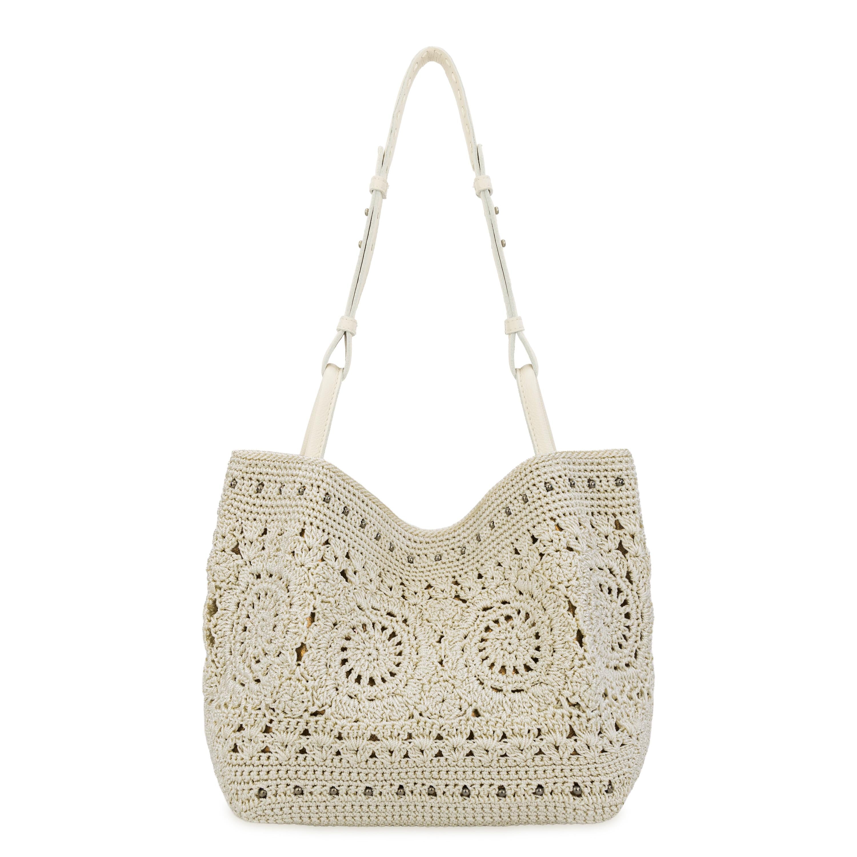 The Sak Los Feliz Medium Tote - Hand Crochet - Natural Medallion