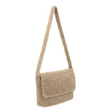 The Sak Marlow Flap Shoulder Bag - Hand Crochet - Bamboo Static
