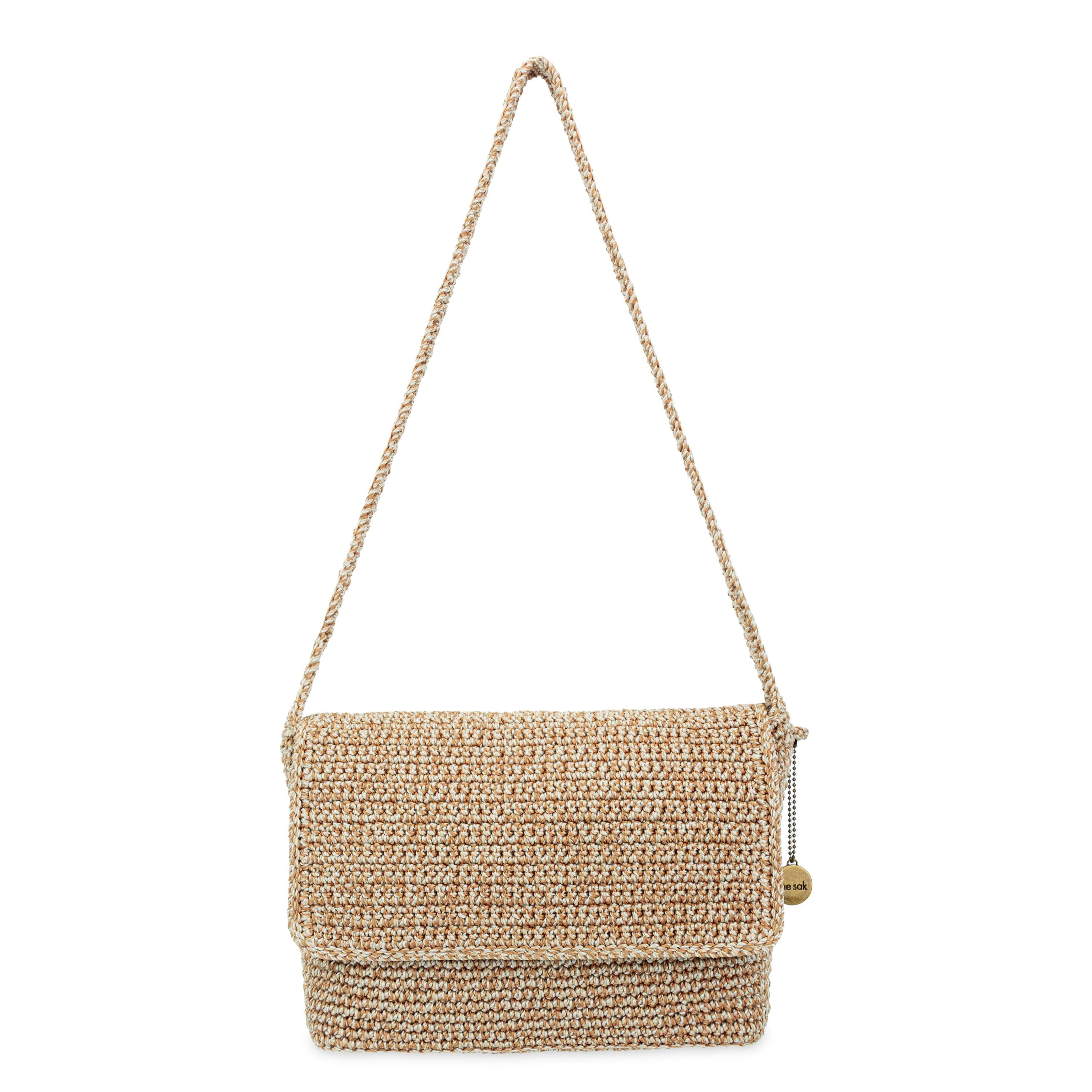 Marlow Flap Shoulder Bag in Bamboo Static Crochet – The Sak
