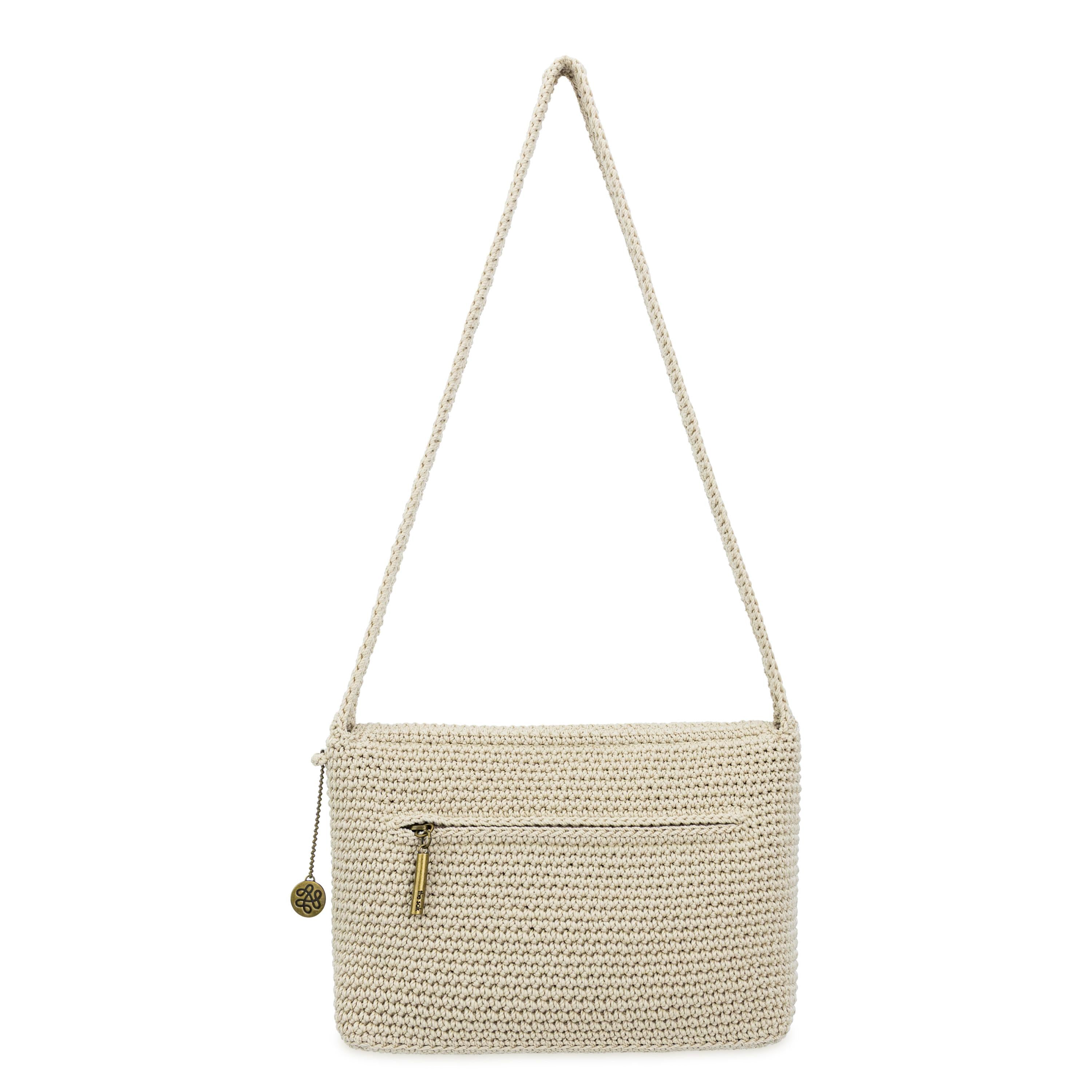The Sak Marlow Flap Shoulder Bag - Hand Crochet - Ecru