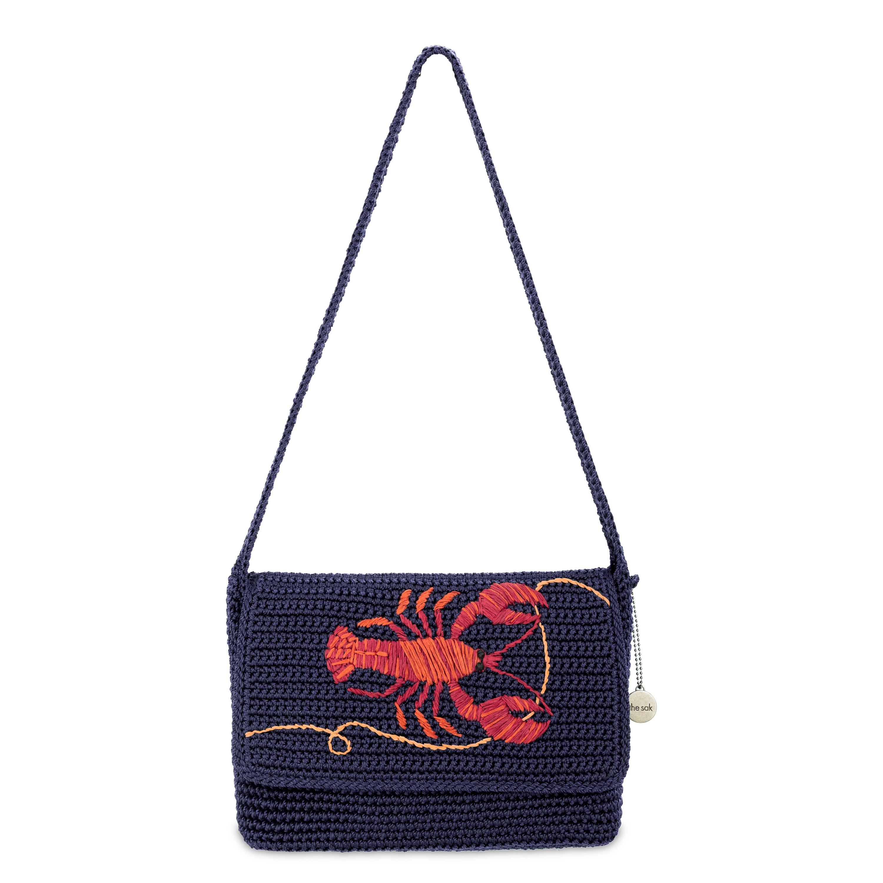 Marlow Flap Shoulder Bag in Lobster Crochet – The Sak