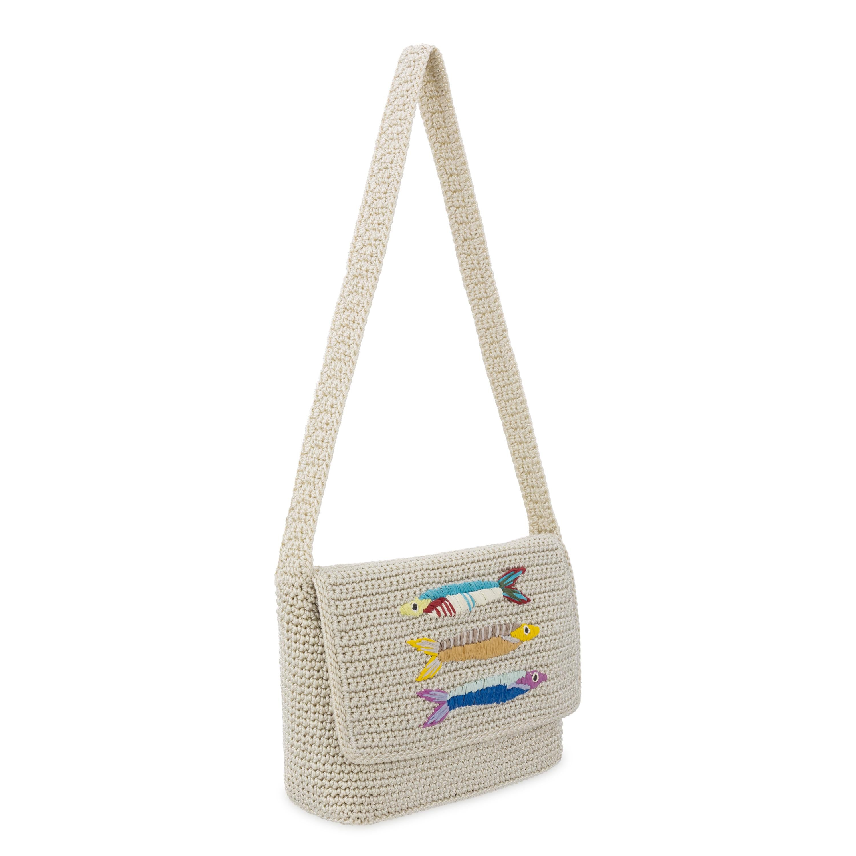 おさる　y.a.r.n. original shoulder bag Marlow Flap Shoulder Bag in Sardines Crochet – The Sak