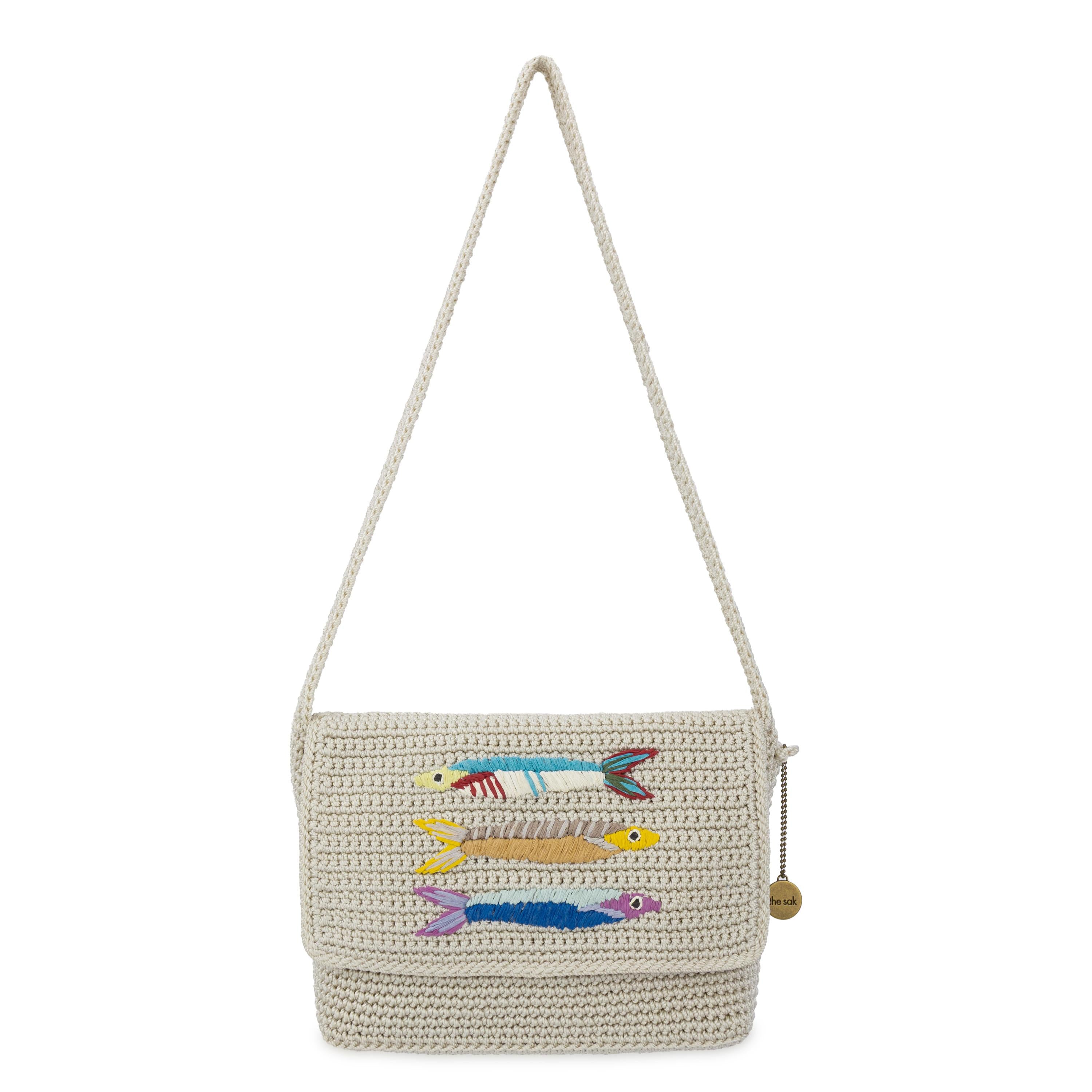 おさる　y.a.r.n. original shoulder bag Marlow Flap Shoulder Bag in Sardines Crochet – The Sak
