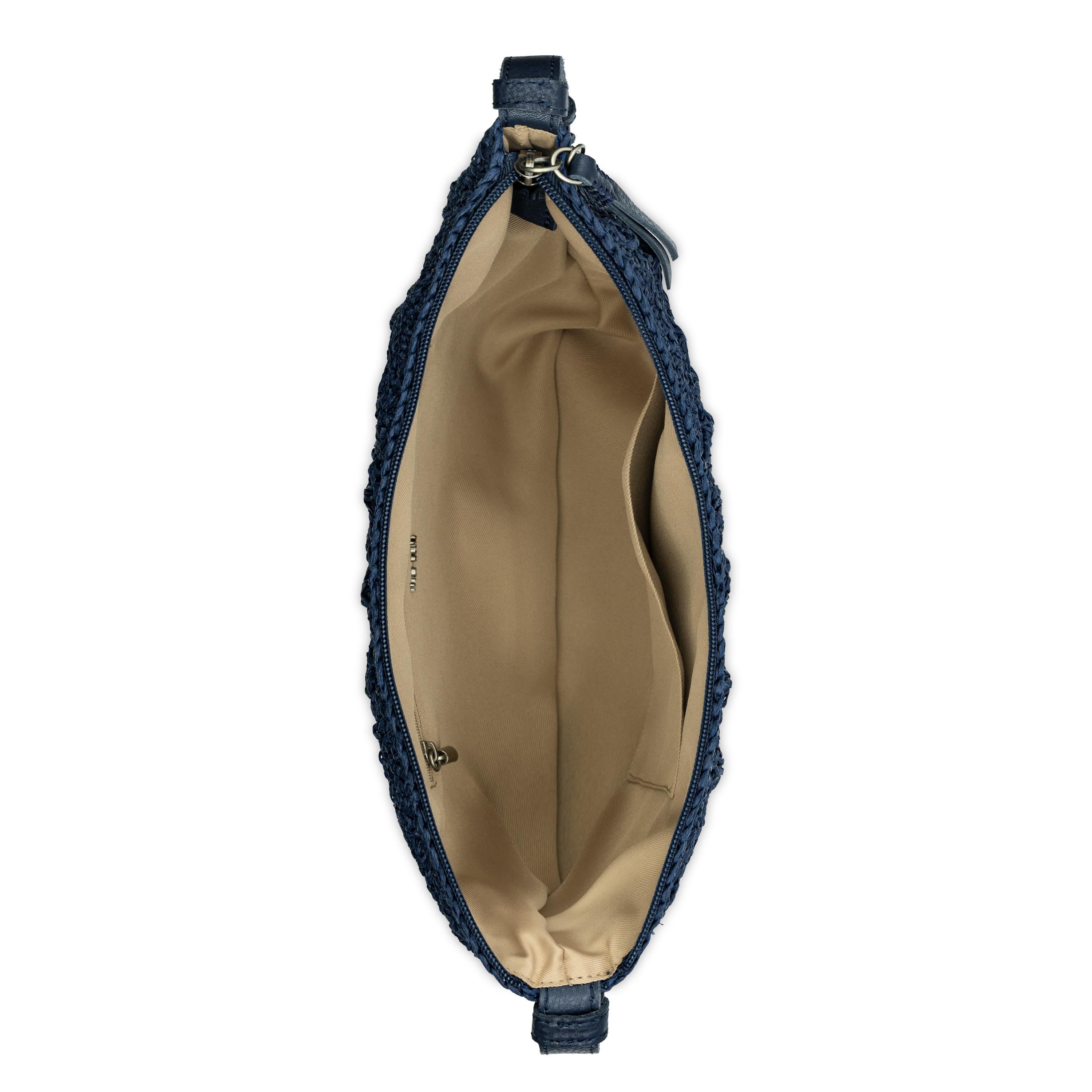 The Sak Tess Shoulder Bag - Straw - Denim Primrose