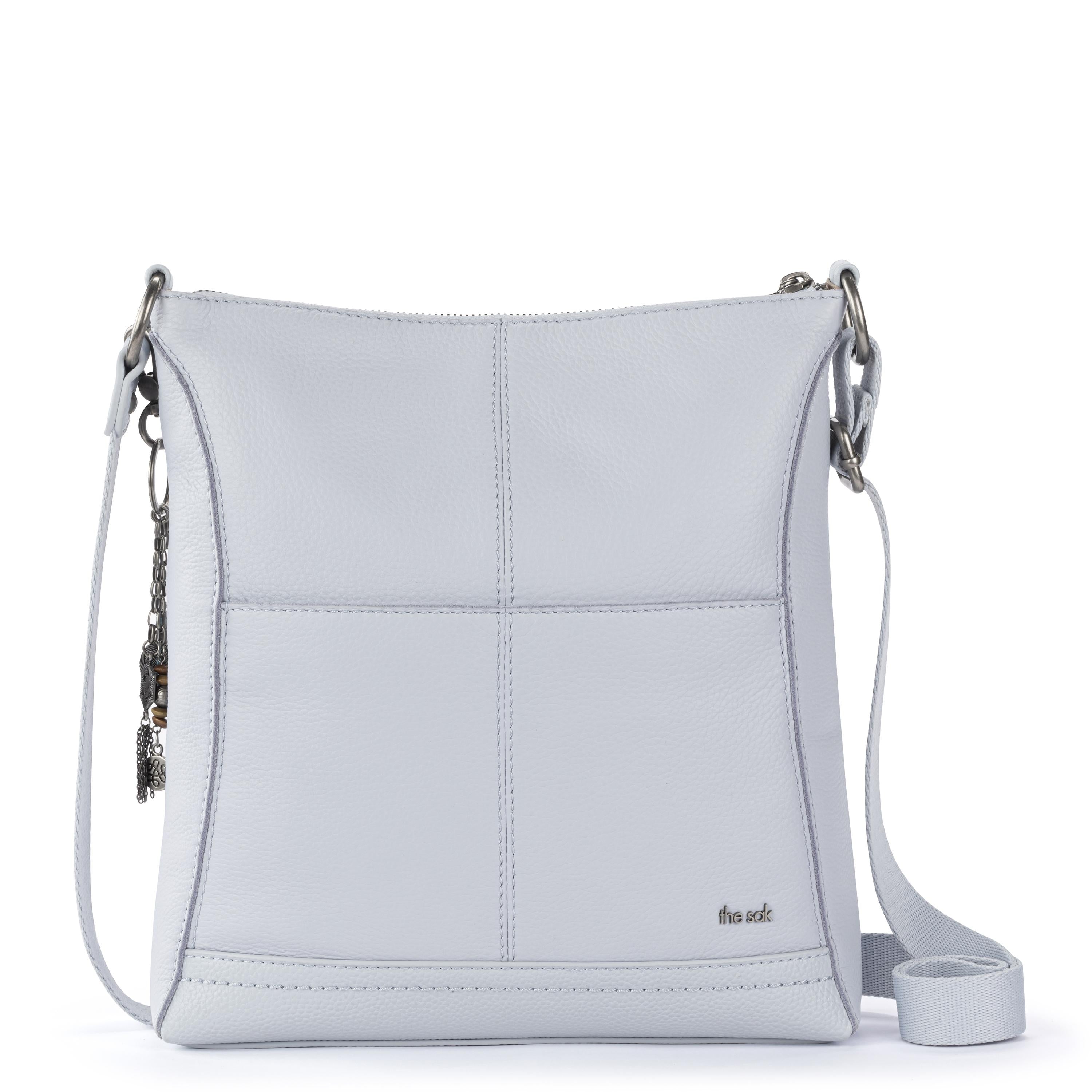 Lucia Crossbody Bag in Powder Blue Stitch Leather – The Sak