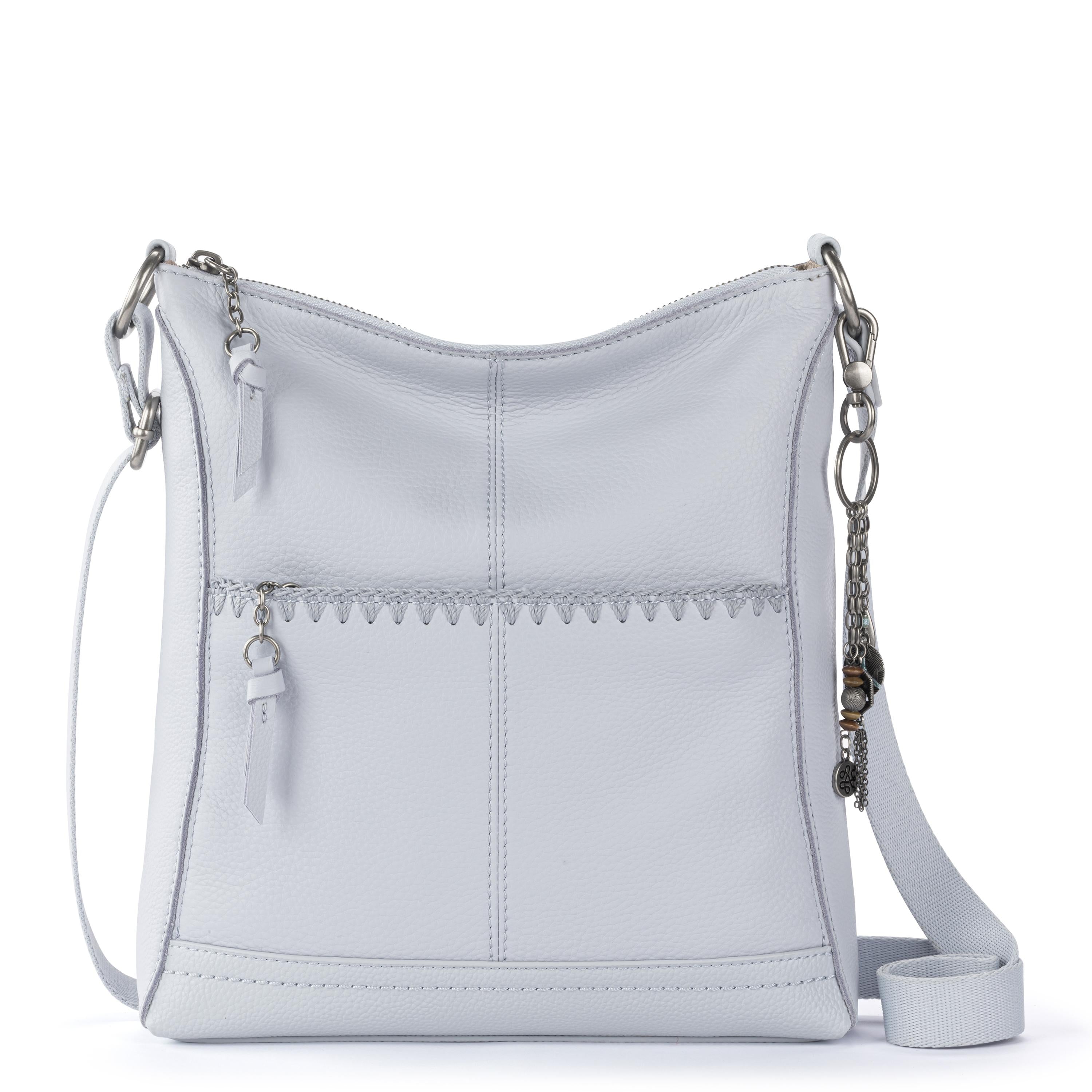 Lucia Crossbody Bag in Powder Blue Stitch Leather – The Sak