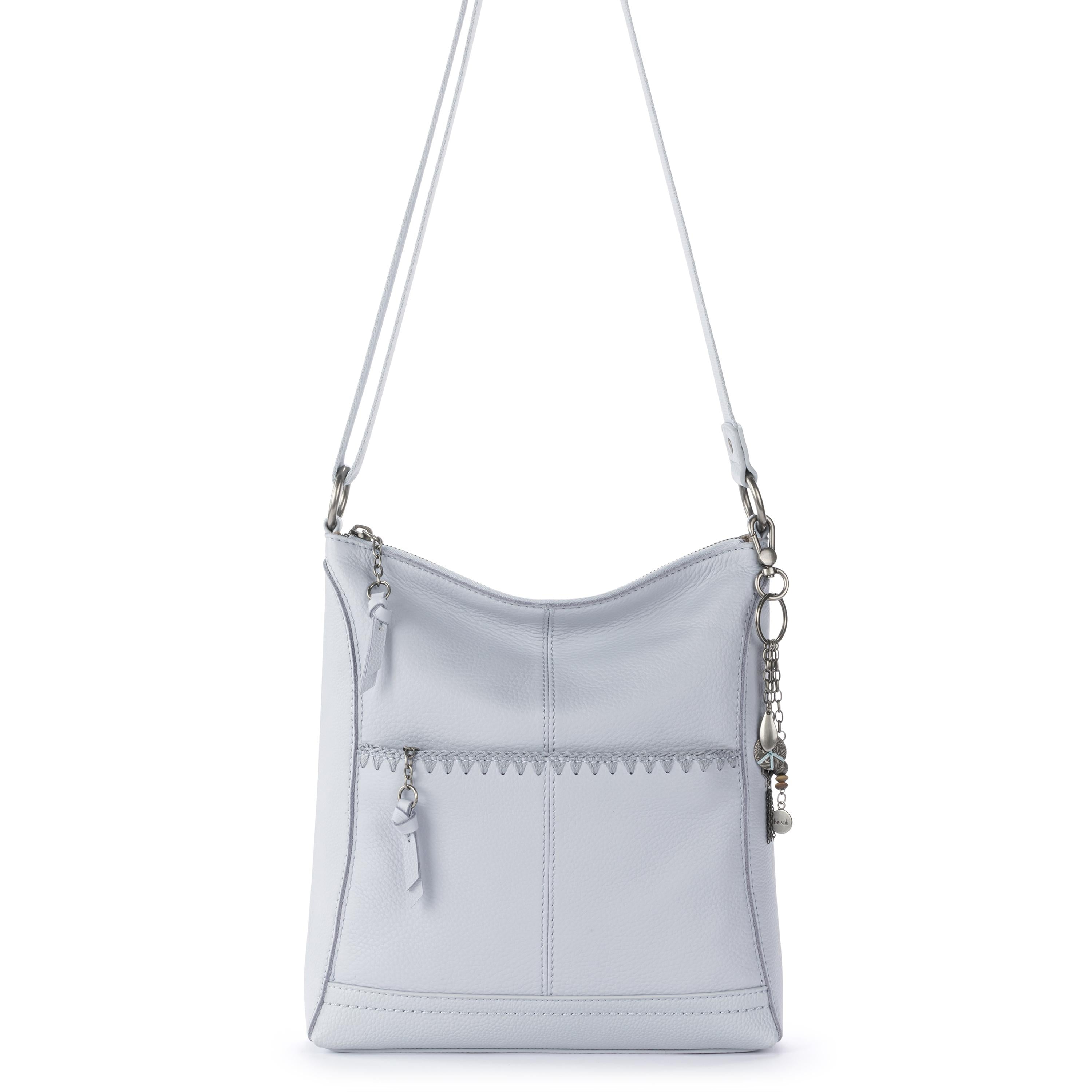 Lucia Crossbody Bag in Powder Blue Stitch Leather – The Sak