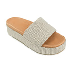 The Sak Olivia Platform Sandal - Hand Crochet - Ecru