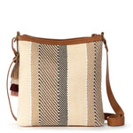 Sakroots Banyan Basic Crossbody - Straw - Tobacco Batik Woven