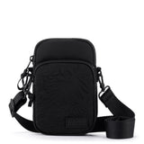 Sakroots Koa Smartphone Crossbody - EcoTwill - Black Flower Blossom Quilted