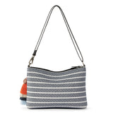 Sakroots Lumi Crossbody - Straw - Black and White Woven