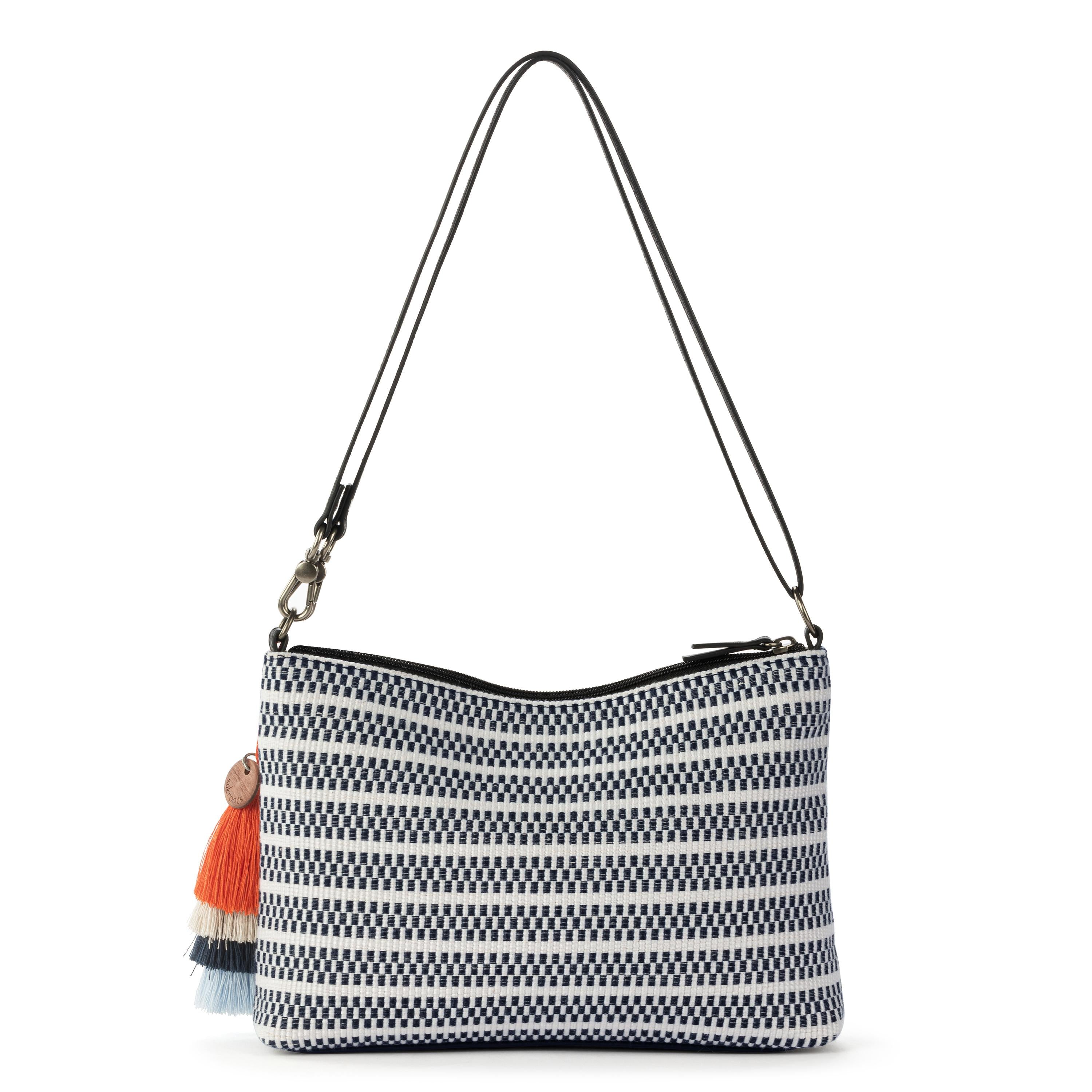 Sakroots Lumi Crossbody - Straw - Black and White Woven
