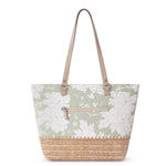 Sakroots Banyan Shoulder Tote - Canvas - Natural Wild Fleur