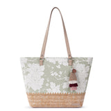 Sakroots Banyan Shoulder Tote - Canvas - Natural Wild Fleur