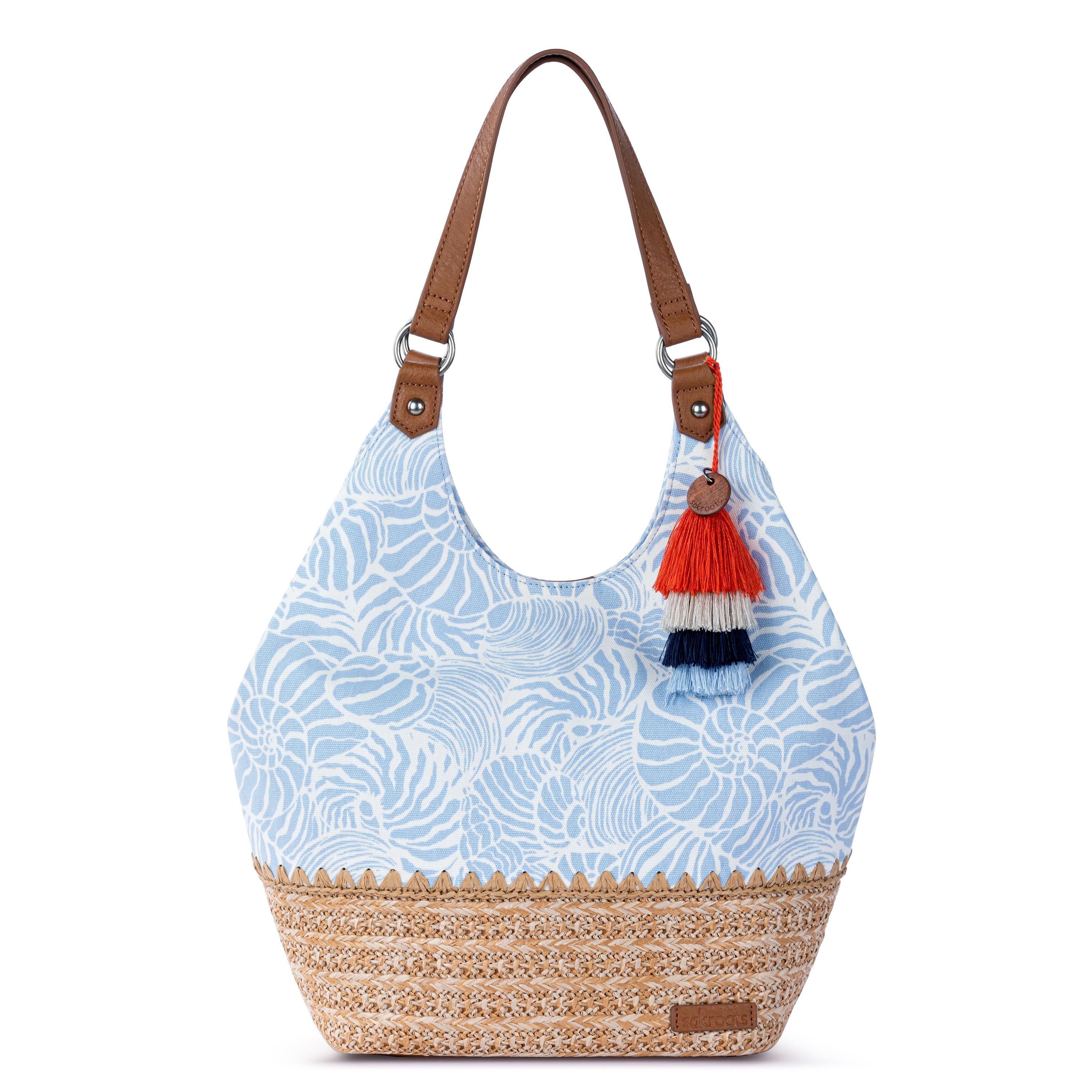 Roma Shopper Bag in Blue Aura Seashore Canvas – The Sak