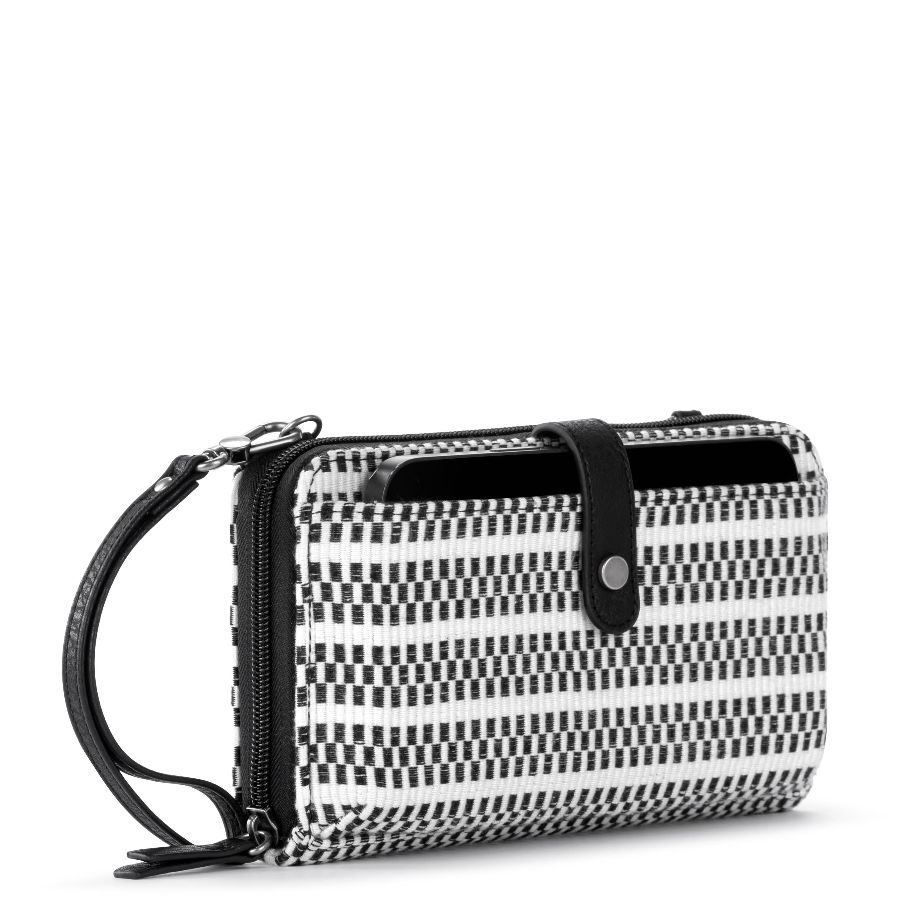 Sakroots Smartphone Wallet - Straw - Black and White Woven