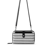 Sakroots Smartphone Wallet - Straw - Black and White Woven