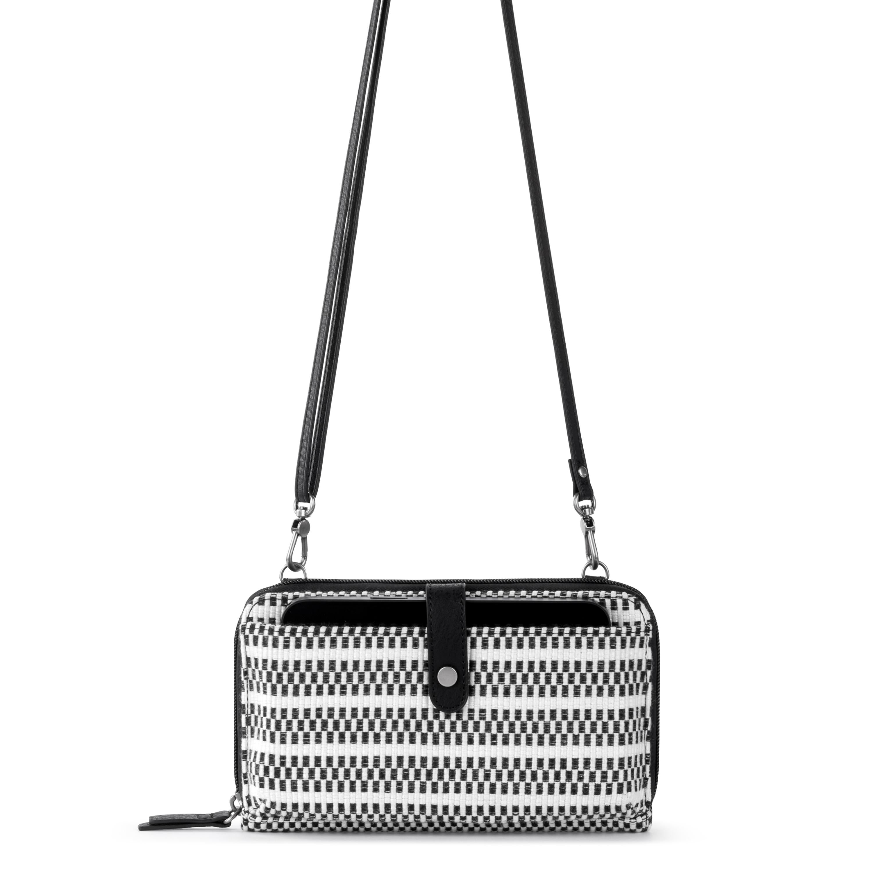 Sakroots Smartphone Wallet - Straw - Black and White Woven