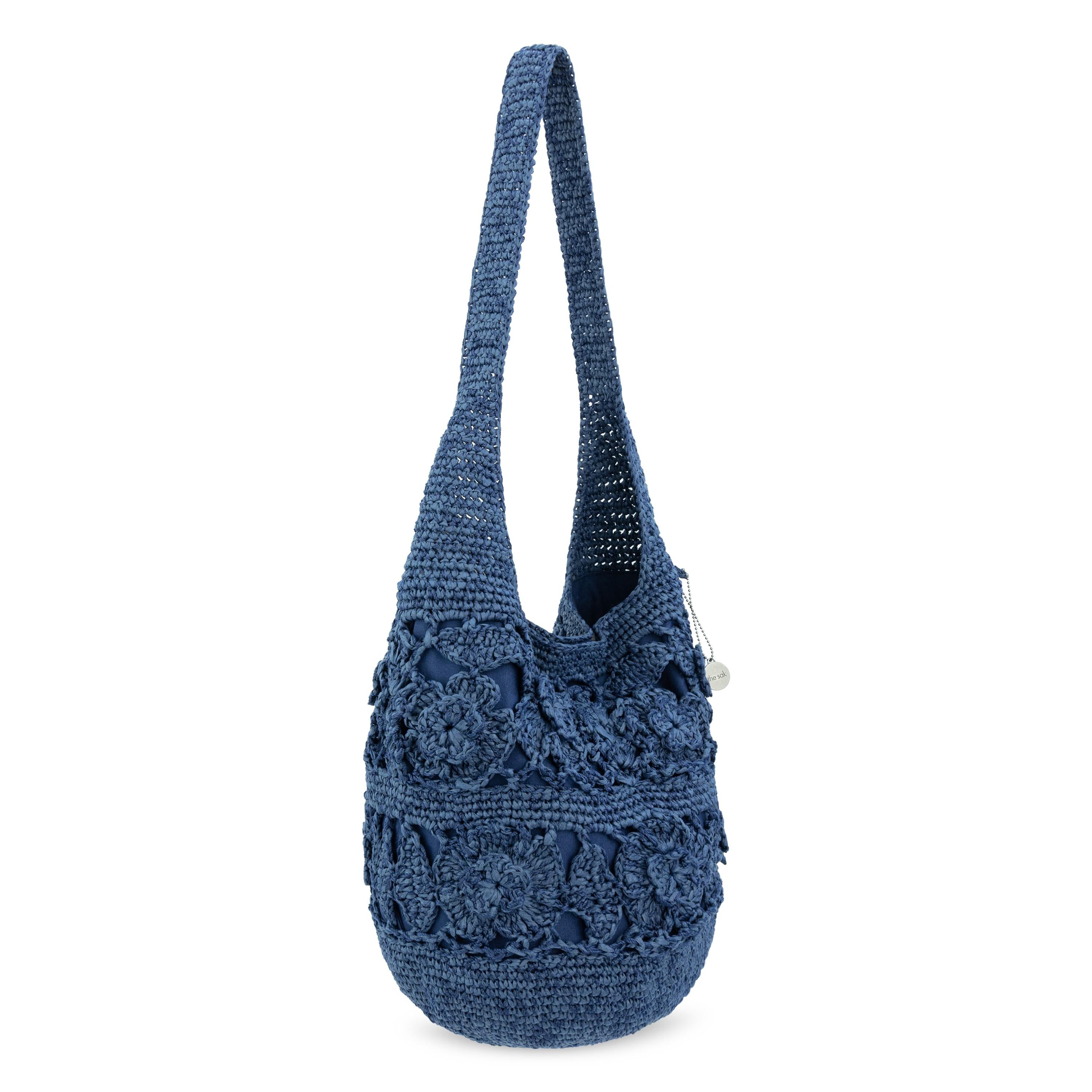 120 Hobo Bag in Denim Tonal Flower Crochet – The Sak