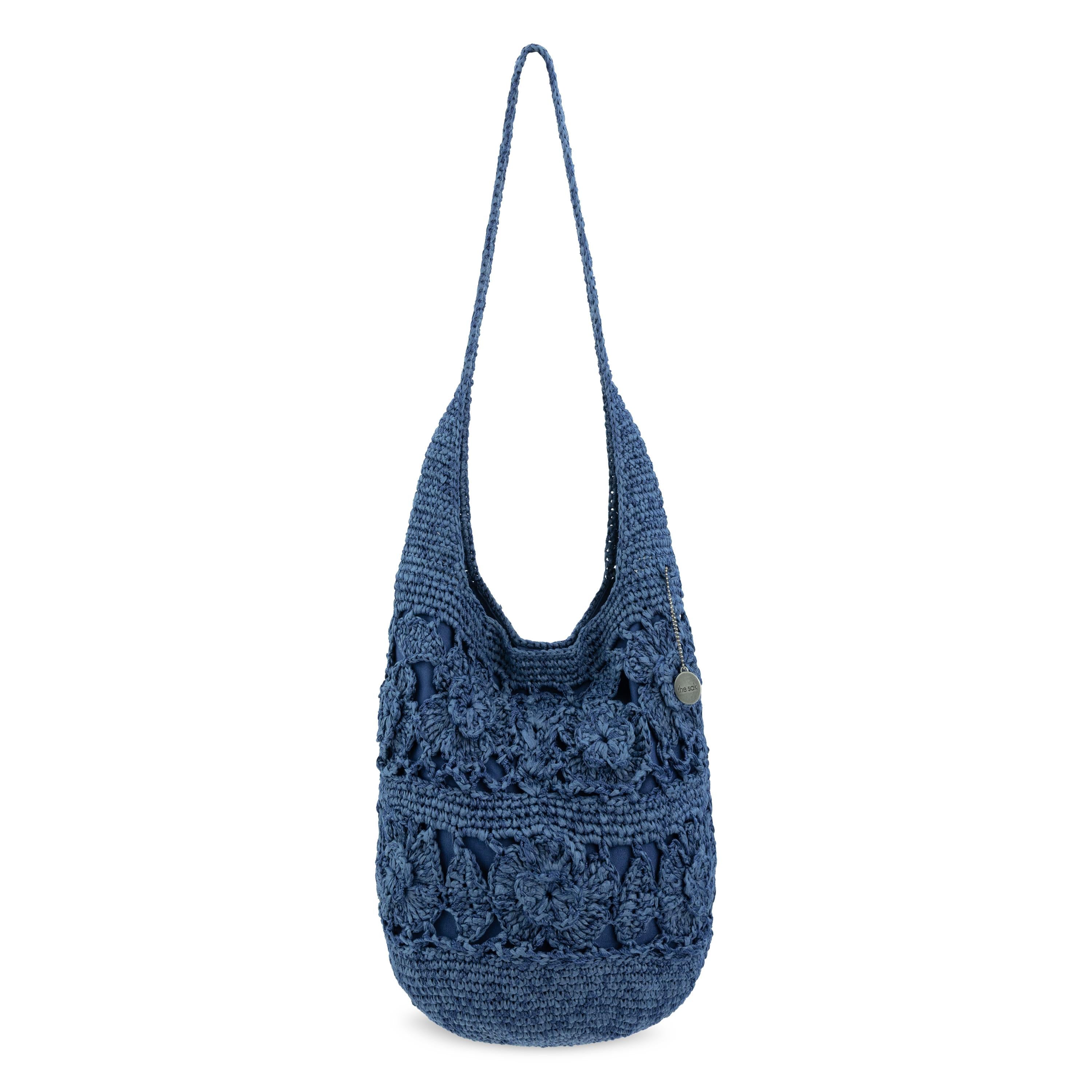 120 Hobo Bag in Denim Tonal Flower Crochet – The Sak