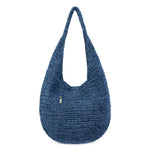 The Sak 120 Shortie Hobo - Hand Crochet - Denim Tonal Straw