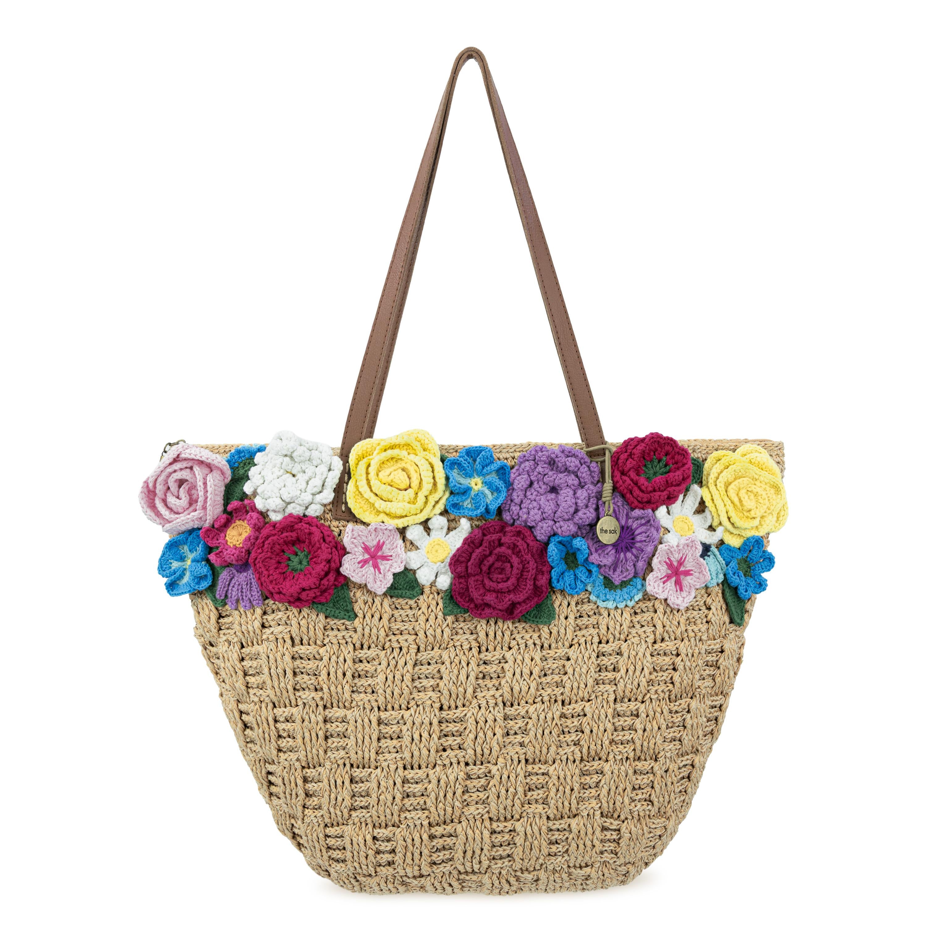 Faye Large Tote Bag in Flower Basket Crochet – The Sak