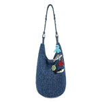 The Sak Los Feliz 120 Hobo - Hand Crochet - Denim Tonal Straw