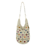 The Sak Los Feliz 120 Hobo - Hand Crochet - Natural Multi Flowers