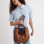The Sak Los Feliz Medium Tote - Leather - Cognac Woven