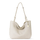 The Sak Los Feliz Medium Tote - Leather - Stone Woven