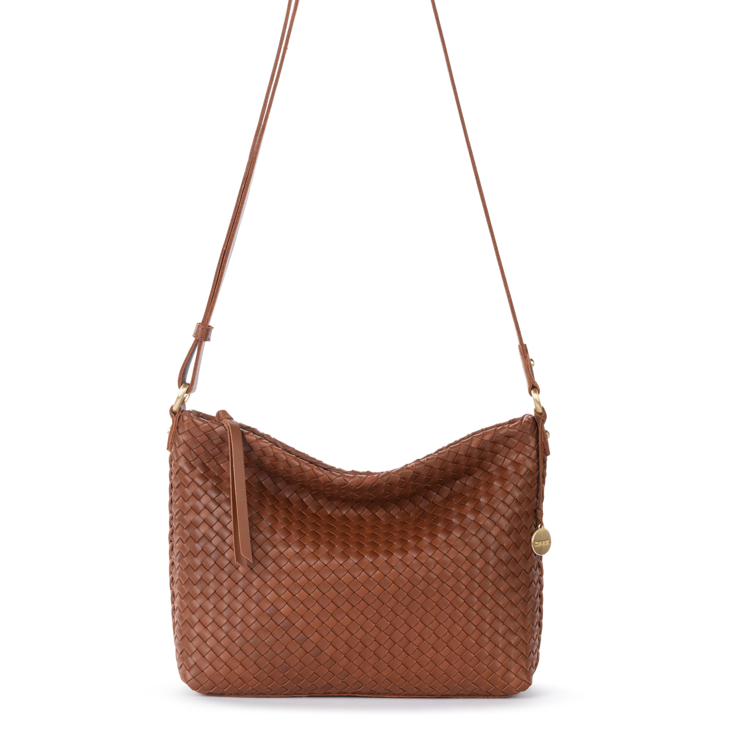 The Sak Melrose Crossbody - Leather - Cognac Woven
